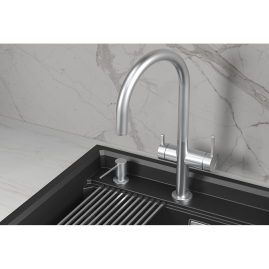 Кухонный смеситель GRANULA KITCHEN SPACE KS-8274 Нерж