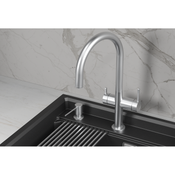 Кухонный смеситель GRANULA KITCHEN SPACE KS-8274 Нерж Кухонный смеситель GRANULA KITCHEN SPACE KS-8274 Нерж