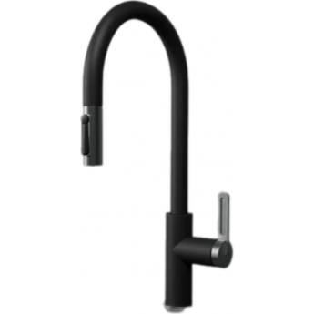 Смеситель для кухни GRANULA GR-8168 шварц с выдвижным изливом Смеситель для кухни GRANULA GR-8168 шварц с выдвижным изливом